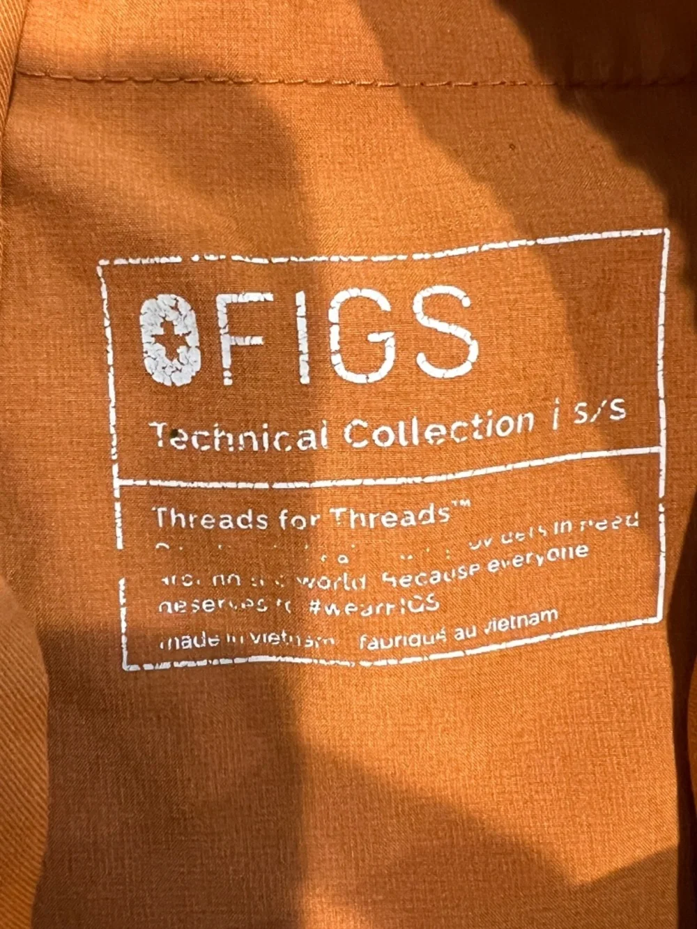 FIGS Men’s Cargo Scrub Pants Orange brown Straight Leg medical nurse size S/S